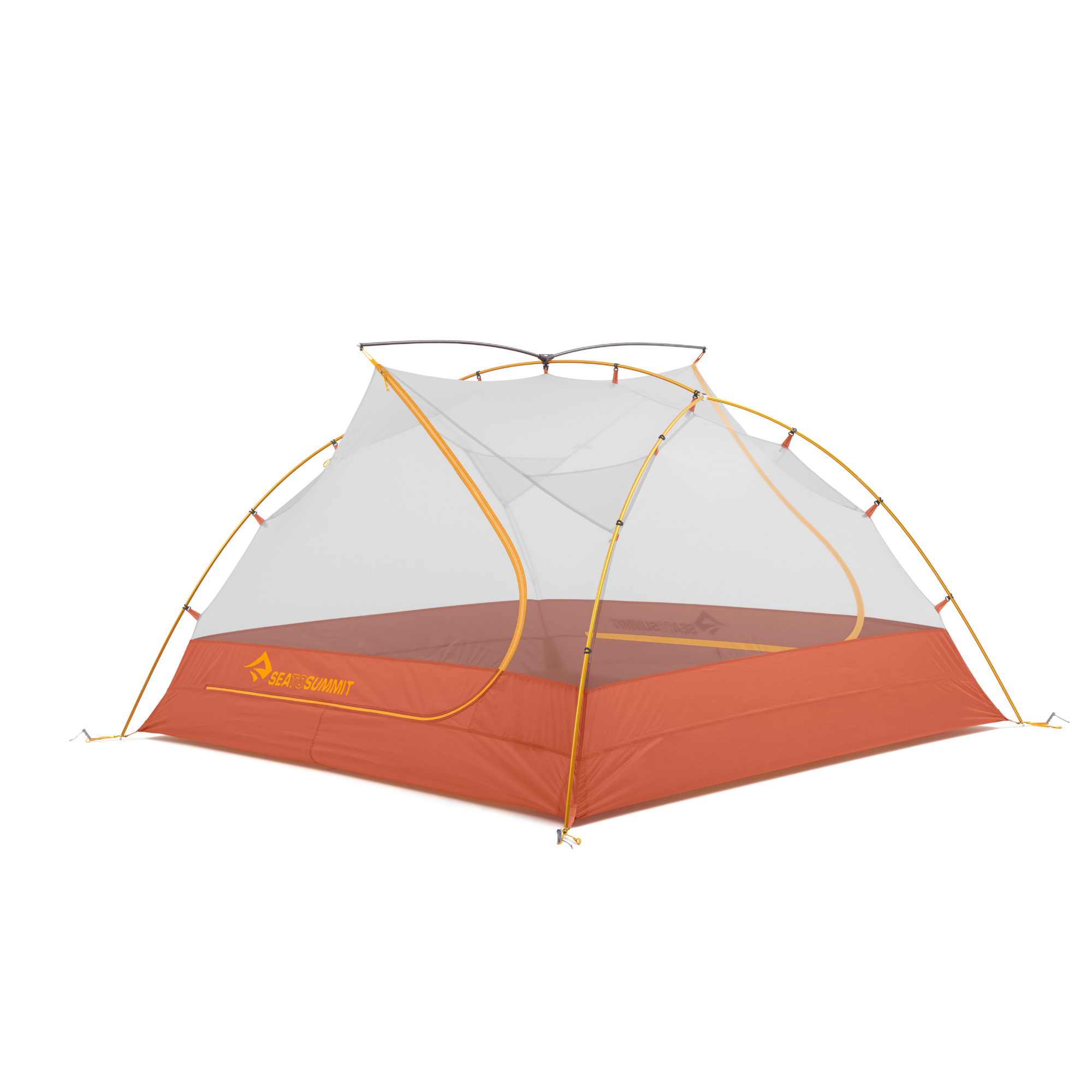 Sea to Summit Ikos TR2 tent Laurel Wreath with DAC MX aluminium poles and rainfly setup in outdoor camping environment