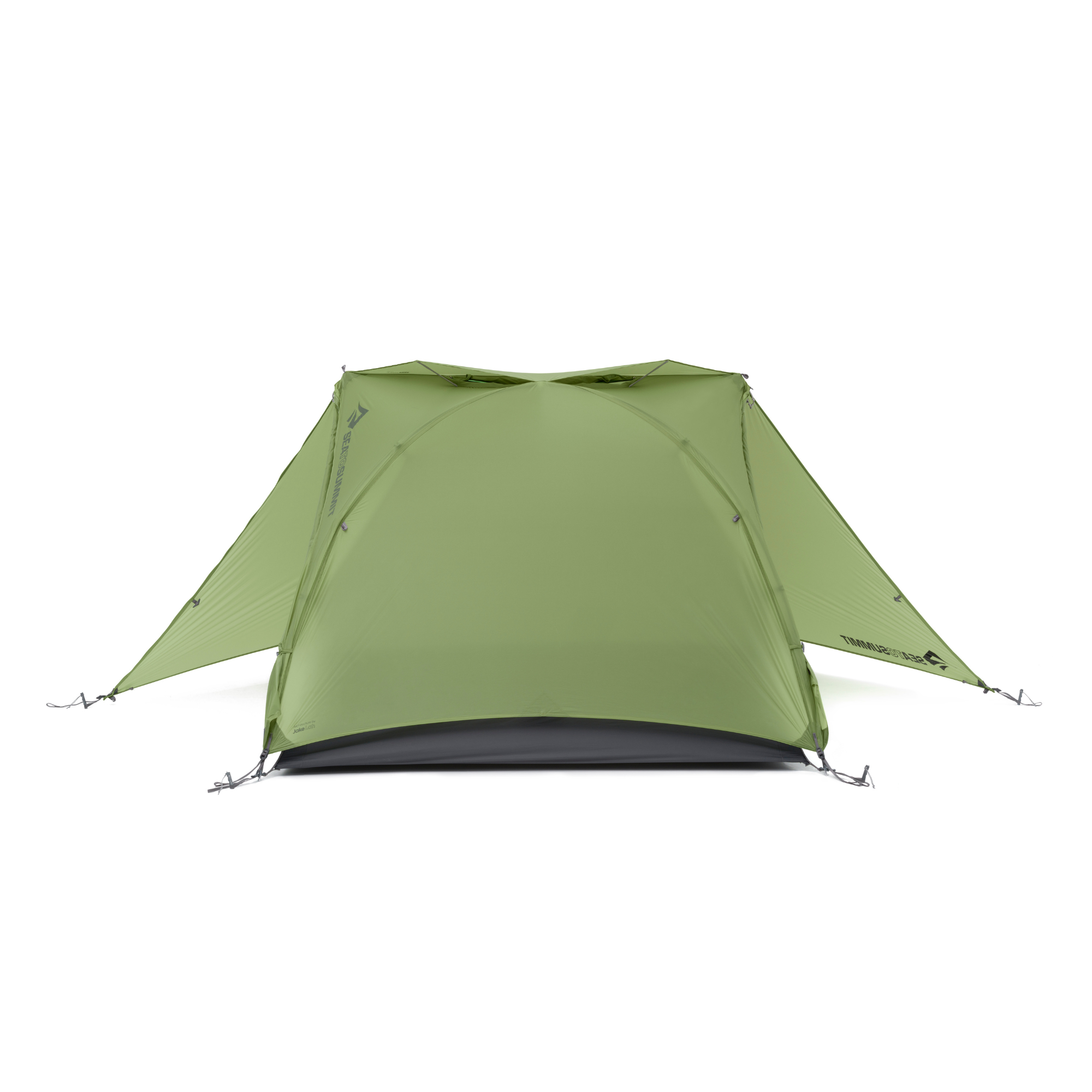 Green tent on a white background