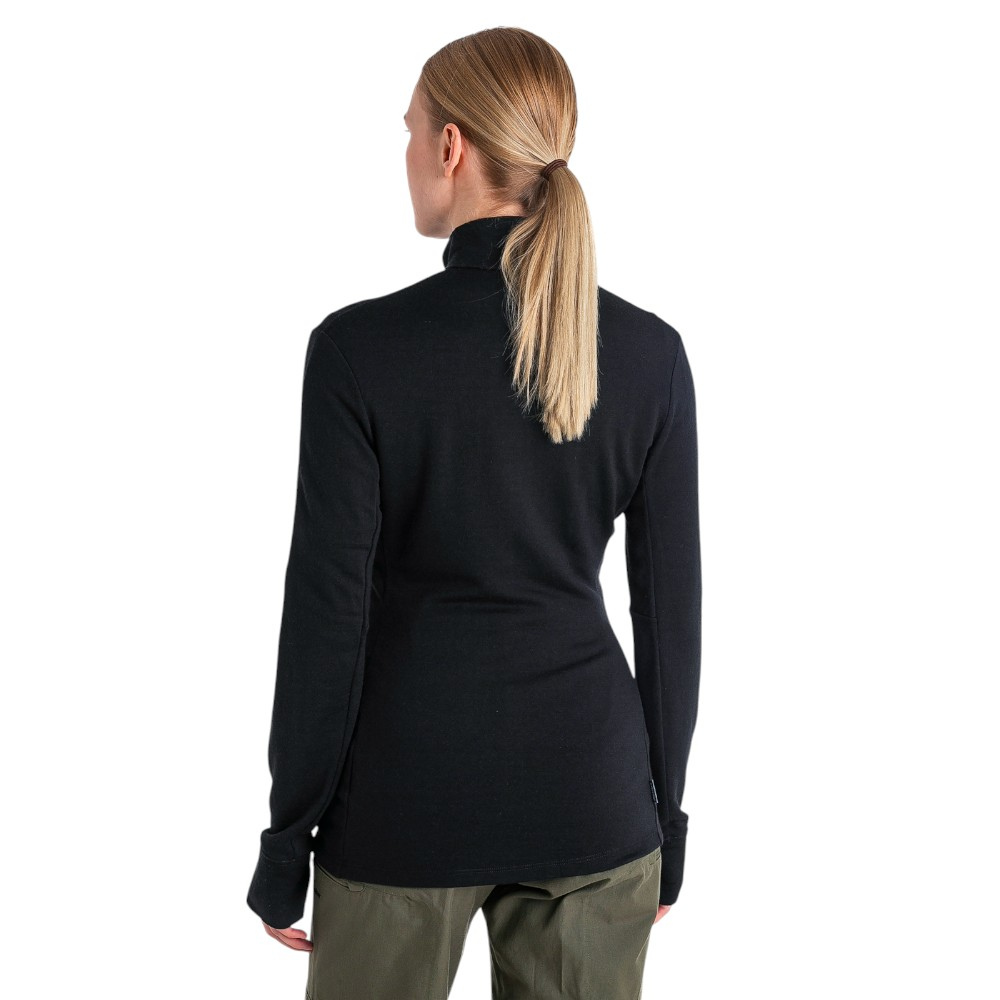 Icebreaker Women's Merino 260 Quantum Long Sleeve Zip Jacket - Black