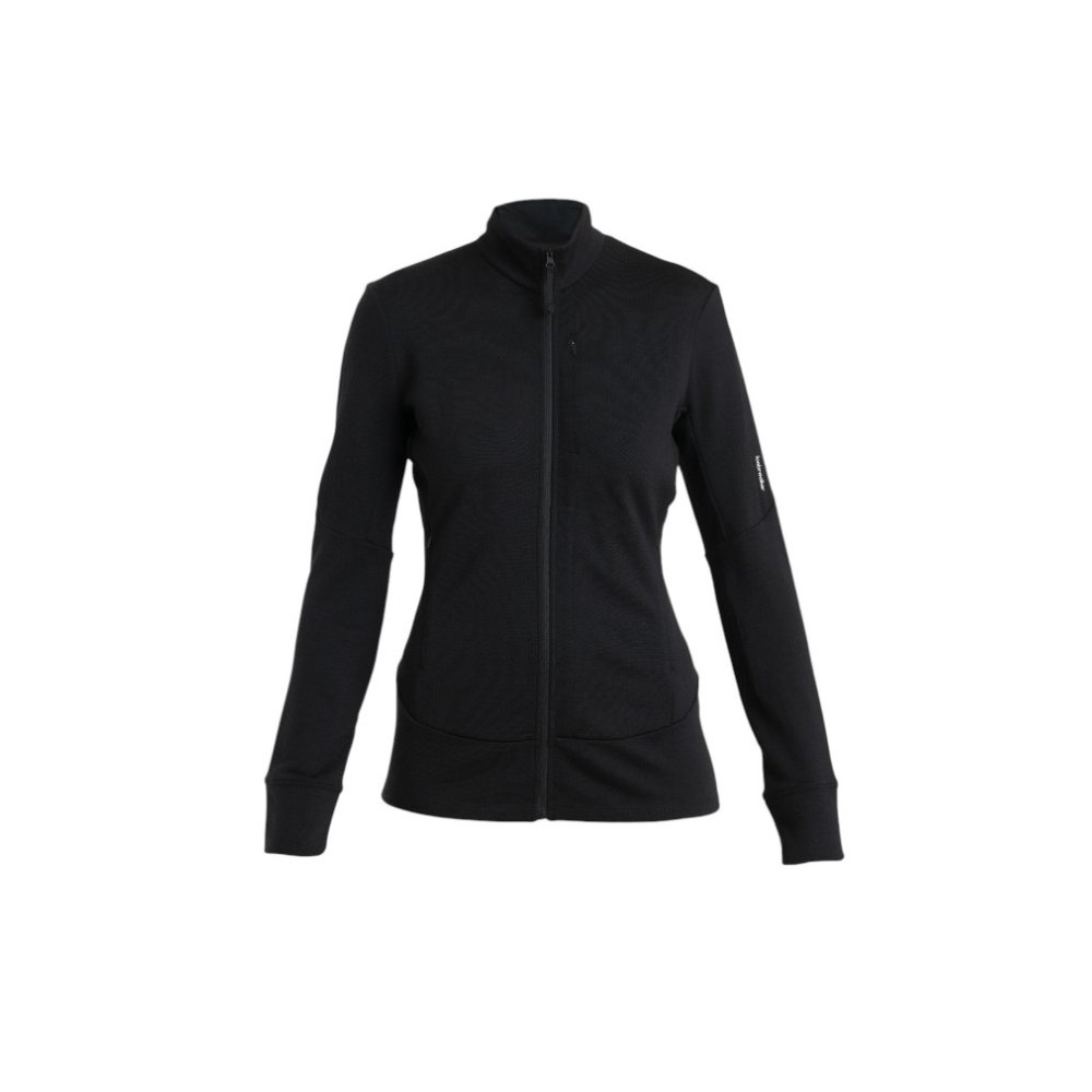 Icebreaker Women's Merino 260 Quantum Long Sleeve Zip Jacket - Black