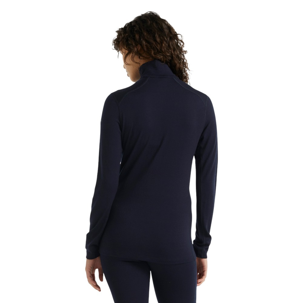 Icebreaker Women's Merino 260 Tech Long Sleeve Half Zip Thermal Top - Navy