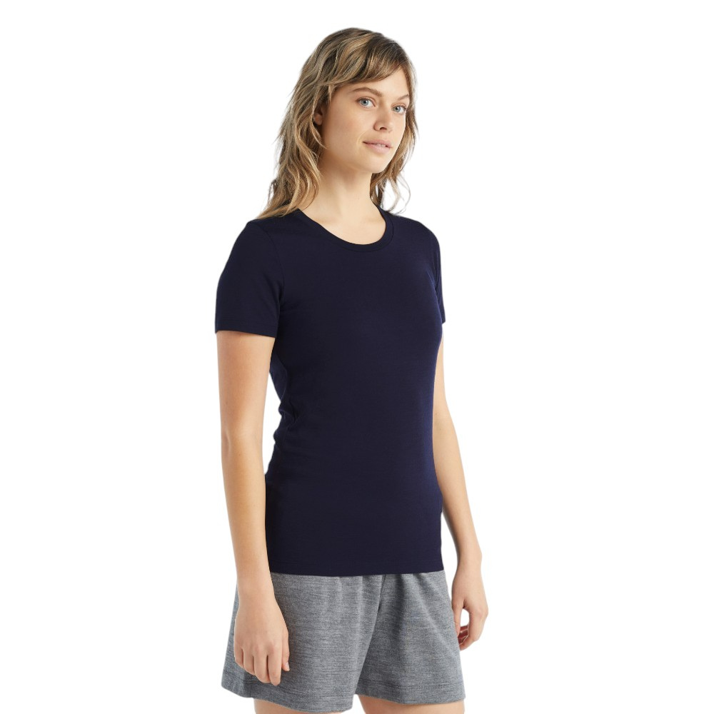 Icebreaker Women's Merino Tech Lite II Short Sleeve Shirt - Navy
