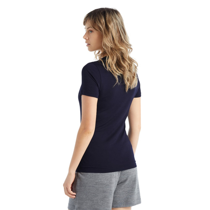 Icebreaker Women's Merino Tech Lite II Short Sleeve Shirt - Navy