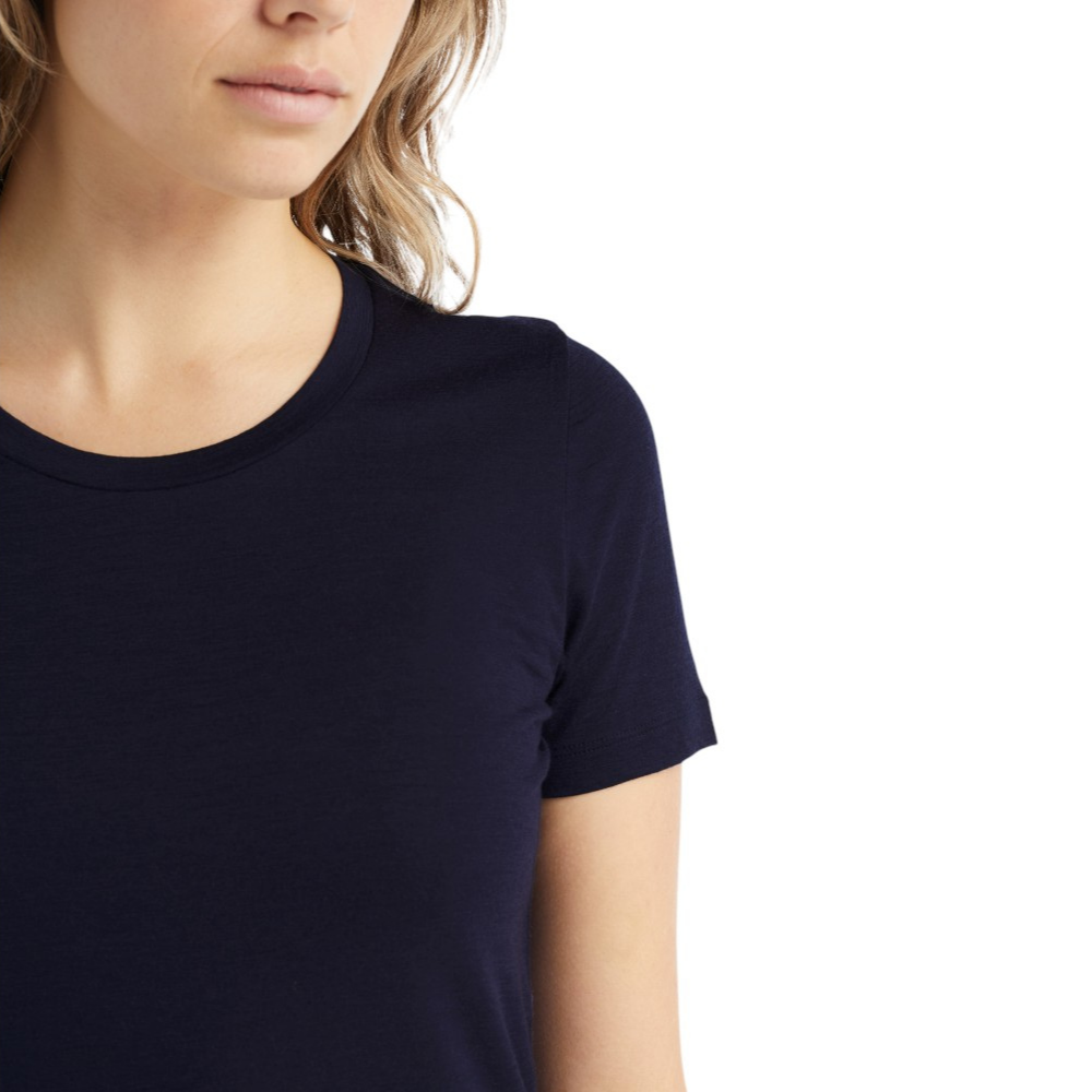 Icebreaker Women's Merino Tech Lite II Short Sleeve Shirt - Navy