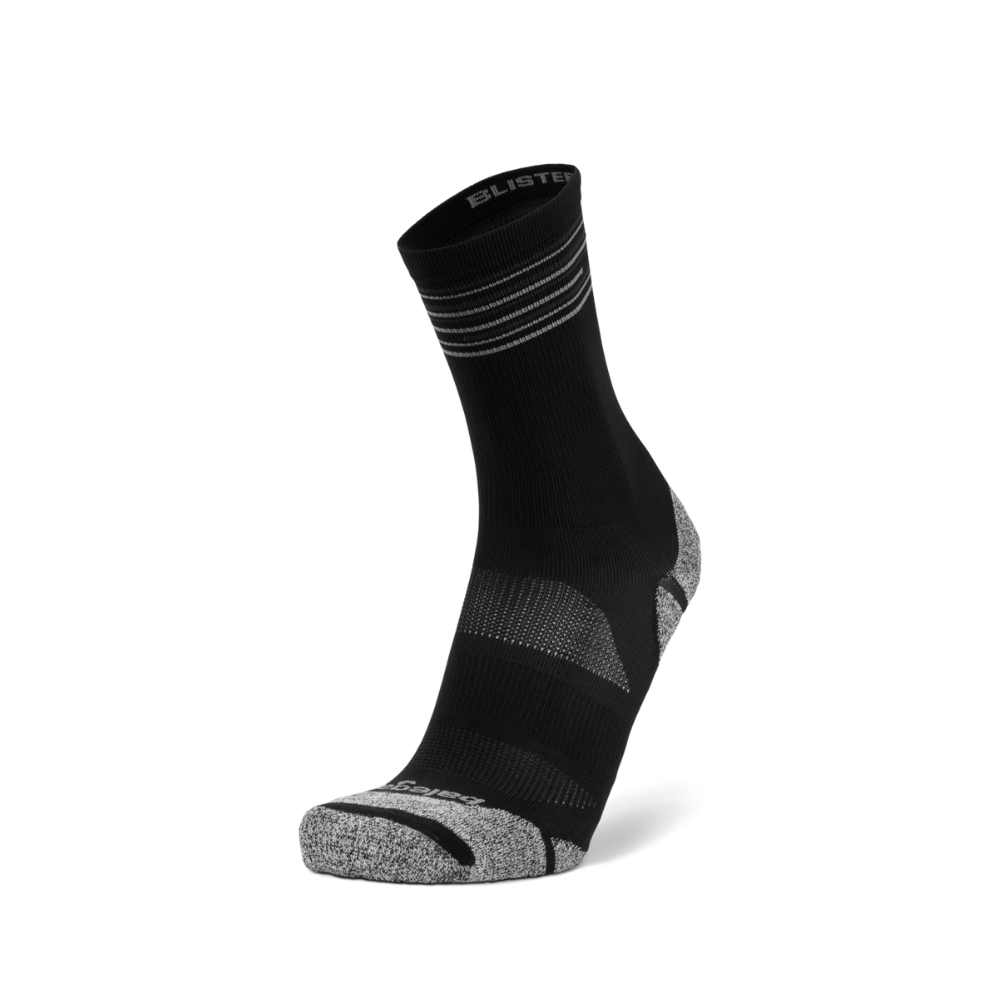 Balega Blister Resist crew running socks in black and grey