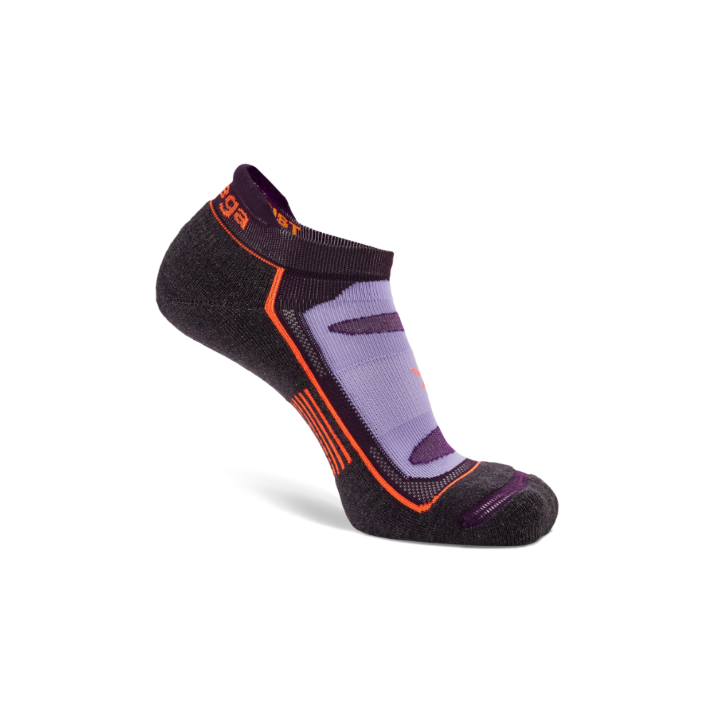 Balega no show running socks midnight plum side profile