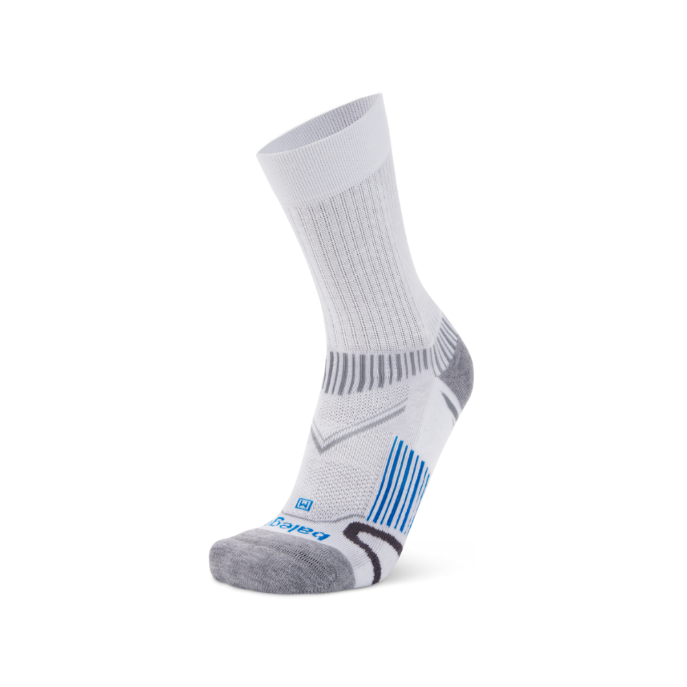 Balega Enduro crew running socks in white with recycled fibers
