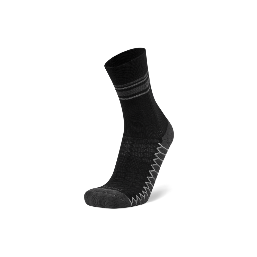 Balega Silver mini crew running socks in black with antimicrobial silver technology and Drynamix fibers