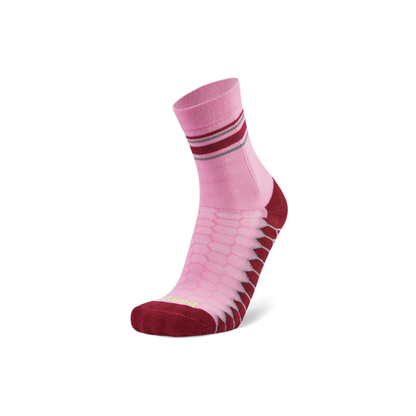 Balega Silver mini crew women's running socks in candyfloss pink with antimicrobial silver technology