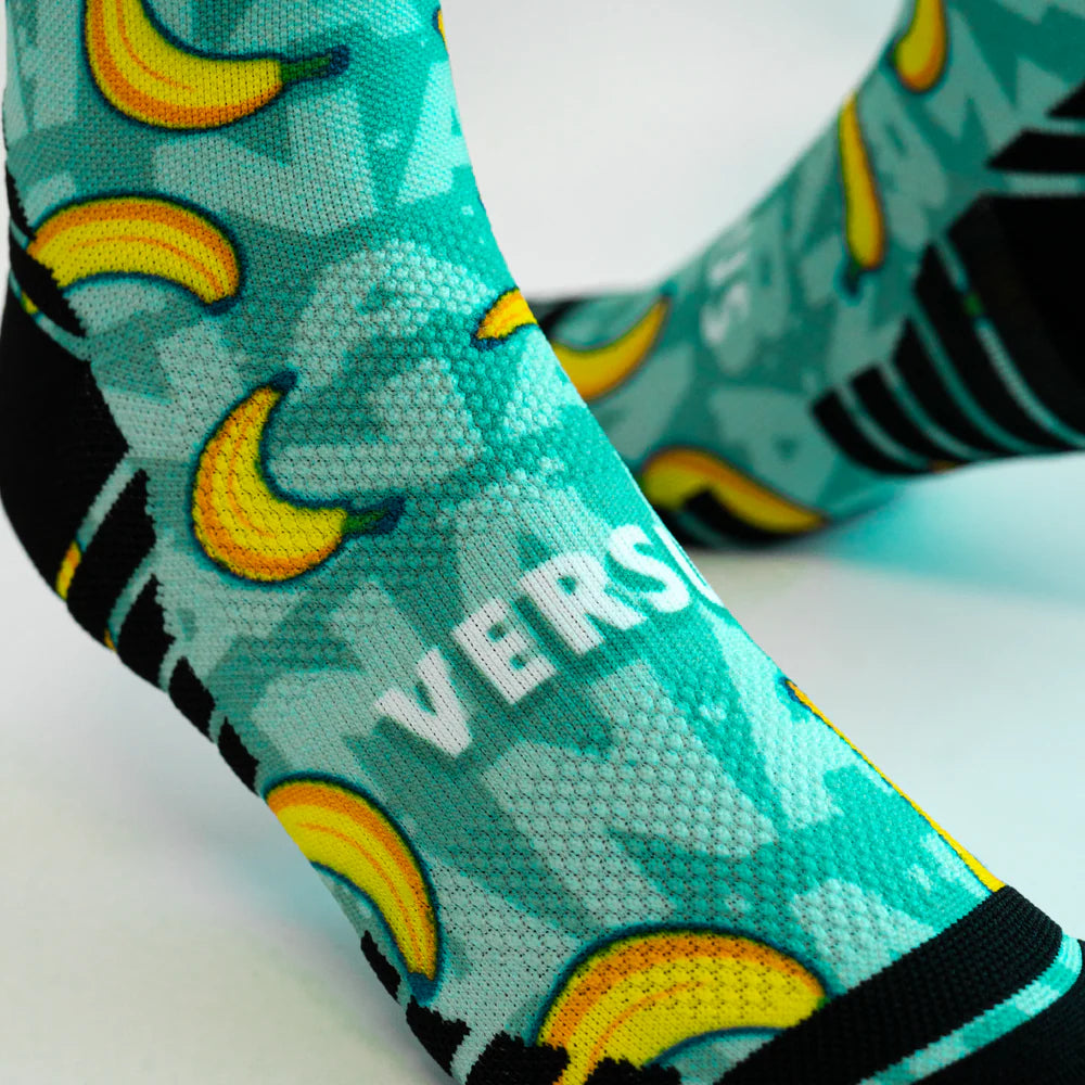 Versus Printed Active Crew Socks - Banana 2.0