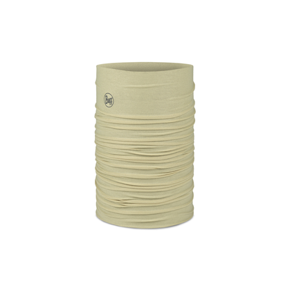BUFF CoolNet UV multifunctional neckwear in pistachio green with UPF 50 sun protection for outdoor activities