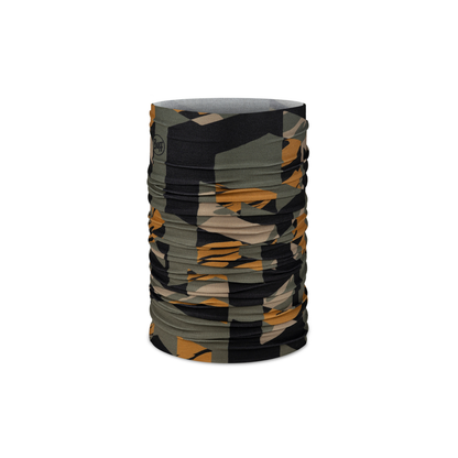 BUFF CoolNet UV multifunctional neckwear in Teltary Khaki with UPF 50 sun protection for outdoor hats activities