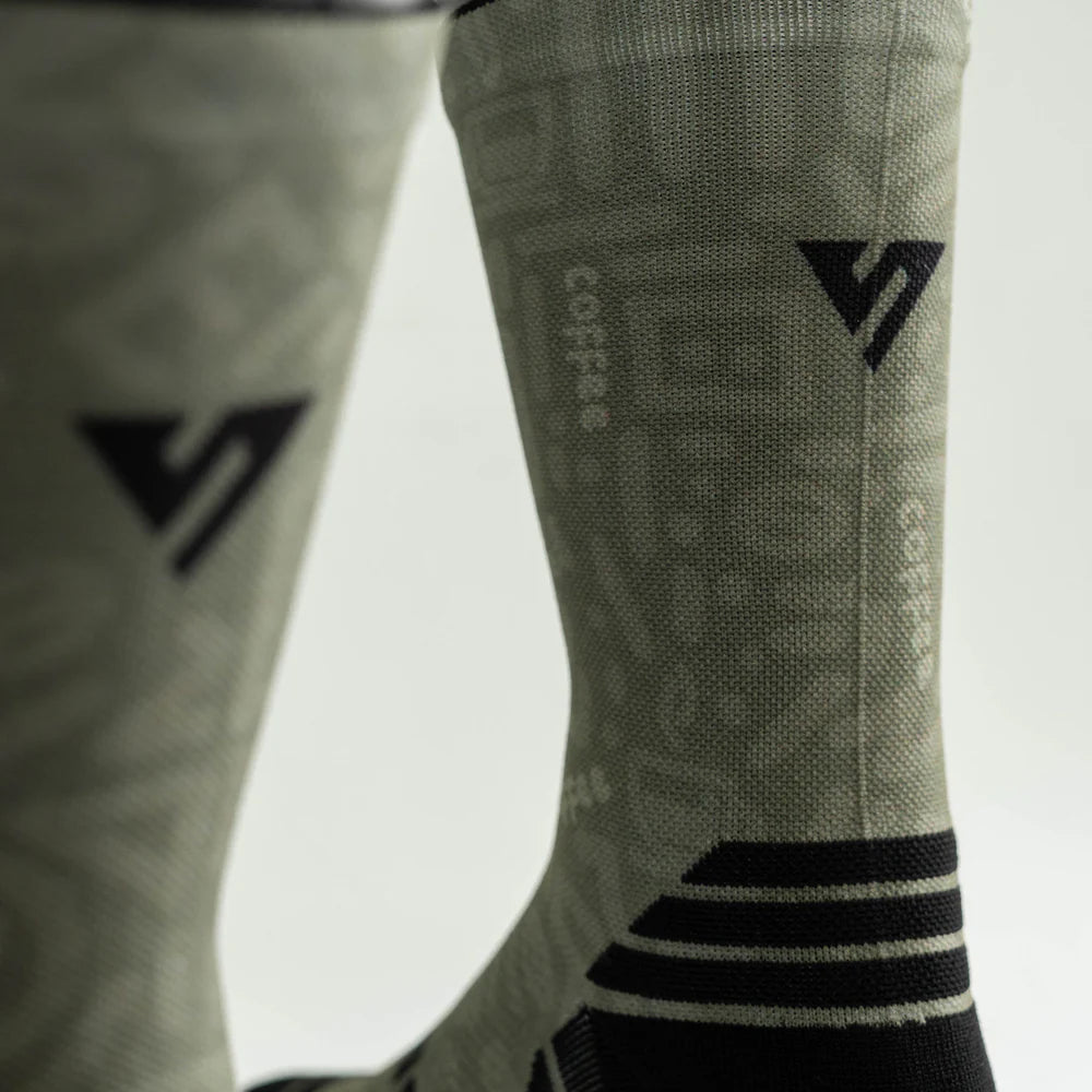 Versus Printed Active Crew Socks - Coffee
