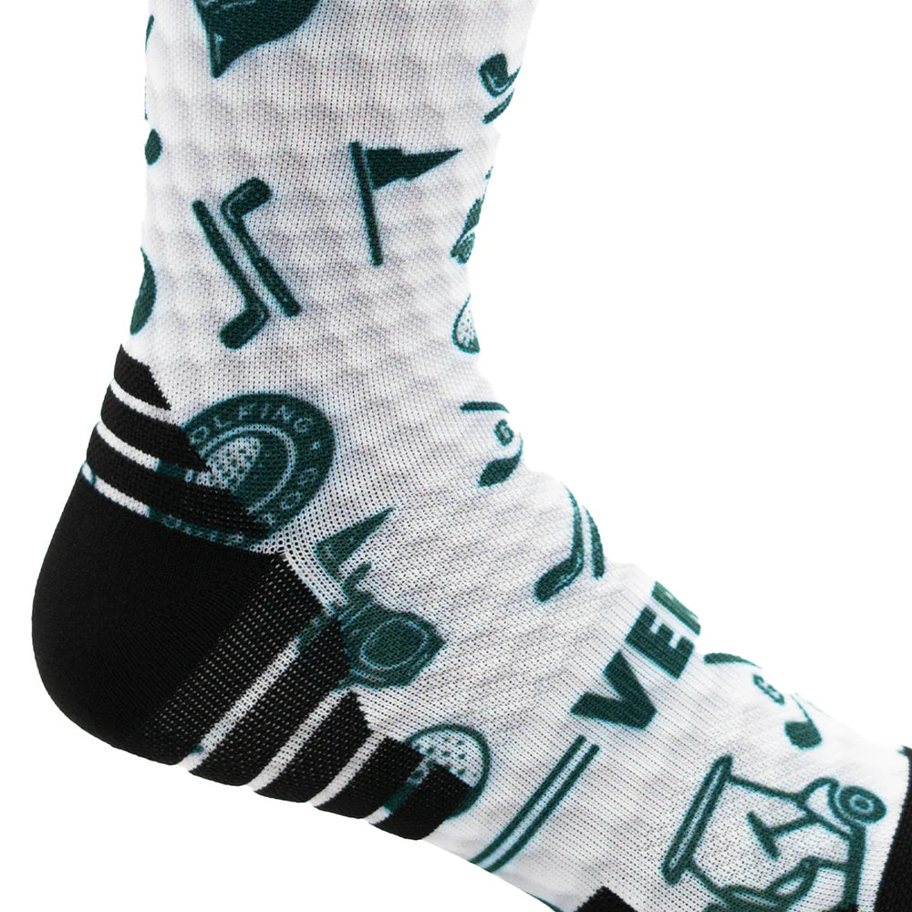 Versus Printed Active Crew Socks - Golf