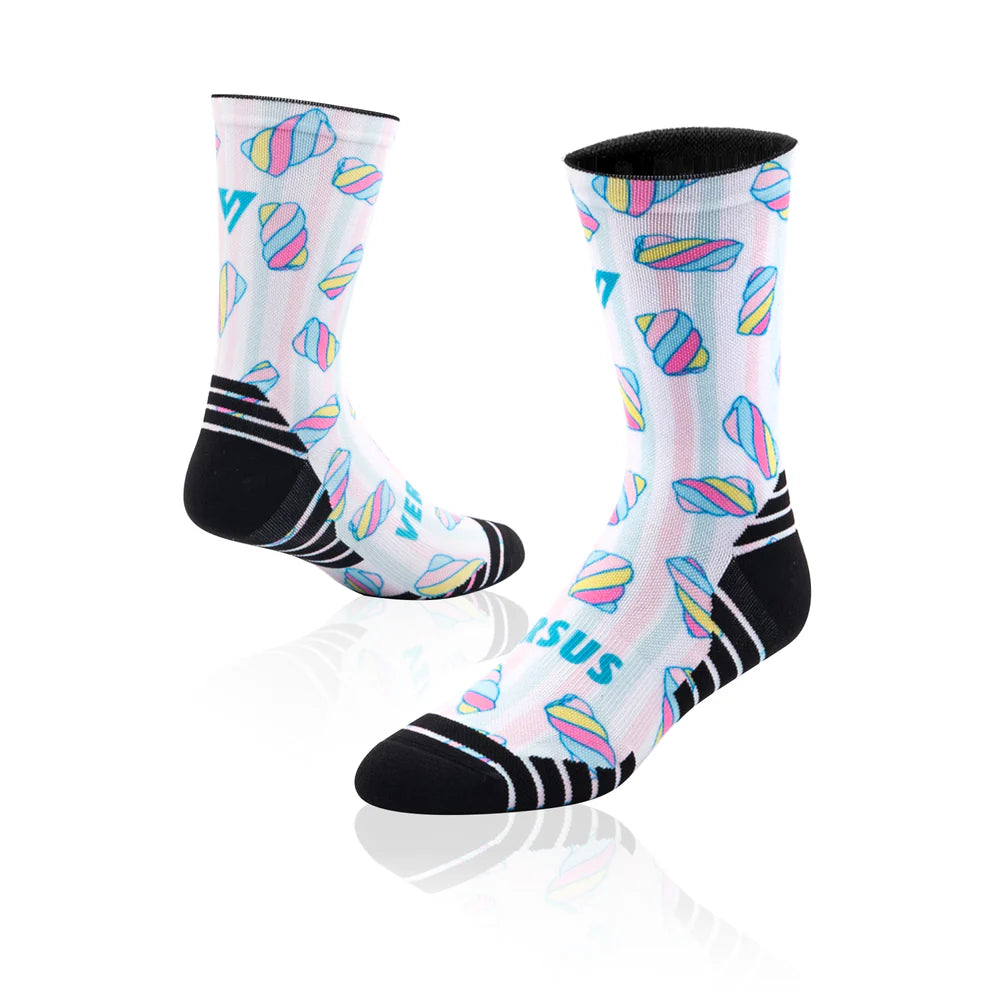 Versus Printed Active Crew Socks - Marshmallow