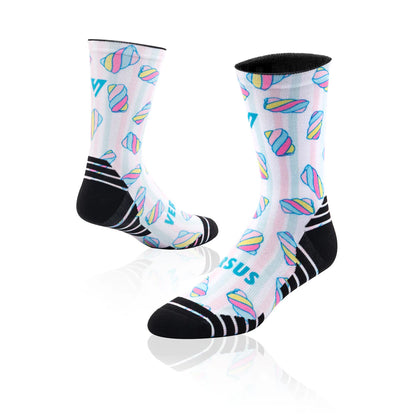 Versus Printed Active Crew Socks - Marshmallow
