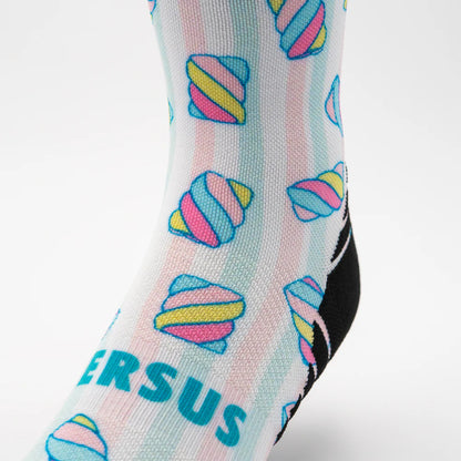 Versus Printed Active Crew Socks - Marshmallow