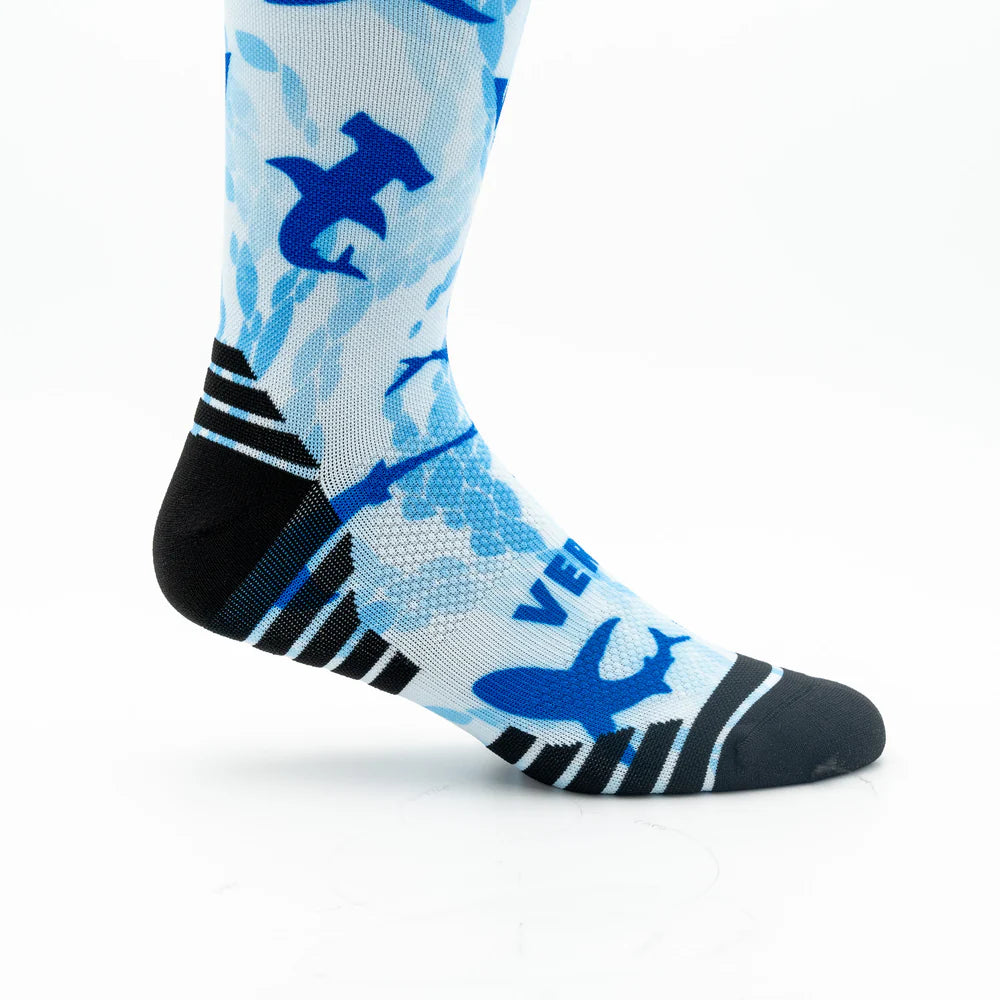 Versus Printed Active Crew Socks - Shark